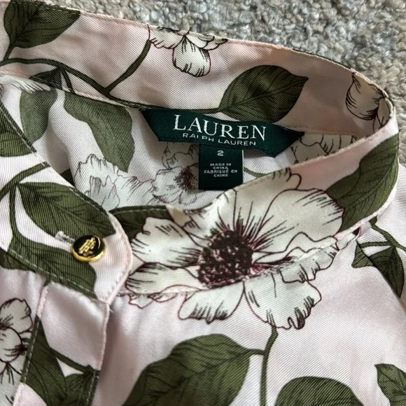 Lauren Ralph Lauren Floral Button-Up Blouse, 2 - Picture 12 of 14